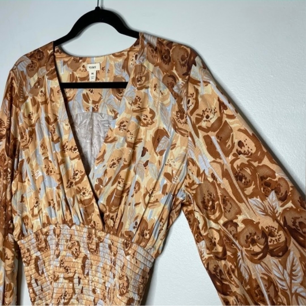 Like New Anthropolgie Floral Print Wrap Top - Picture 5 of 6